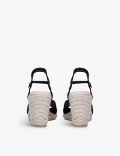 KG Kurt Geiger Purdy 2 Cross-strap Wedge-heel Suede Espadrille Sandals -Kurtgeiger Store R04149987 BLACK ALT03
