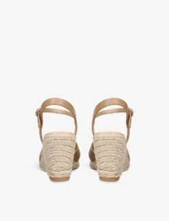 KG Kurt Geiger Purdy 2 Cross-strap Wedge-heel Leather Espadrille Sandals 7 KG Kurt Geiger Purdy 2 Cross-strap Wedge-heel Leather Espadrille Sandals -Kurtgeiger Store R04149989 CAMEL ALT03