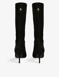 Kurt Geiger London Belgravia Slouch Eagle Head-embellished Suede Knee-high Boots 5 Kurt Geiger London Belgravia Slouch Eagle Head-embellished Suede Knee-high Boots -Kurtgeiger Store R04153033 BLACK ALT02