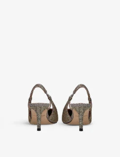 Kurt Geiger London Belgravia Sling-back Woven Heeled Courts -Kurtgeiger Store R04153035 BEIGE ALT03