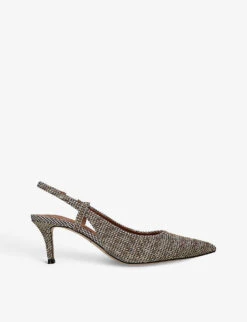 Kurt Geiger London Belgravia Sling-back Woven Heeled Courts