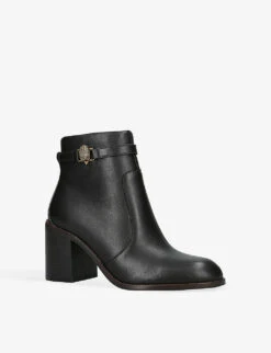 Kurt Geiger London Shoreditch Eagle-motif Leather Ankle Boots -Kurtgeiger Store R04153037 BLACK ALT02