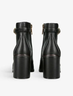 Kurt Geiger London Shoreditch Eagle-motif Leather Ankle Boots -Kurtgeiger Store R04153037 BLACK ALT03