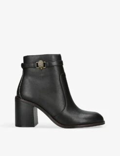 Kurt Geiger London Shoreditch Eagle-motif Leather Ankle Boots