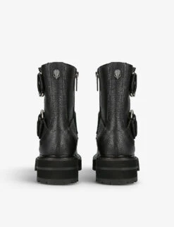 Kurt Geiger London Hackney Buckle-embellished Leather Ankle Boots -Kurtgeiger Store R04153039 BLACK ALT03