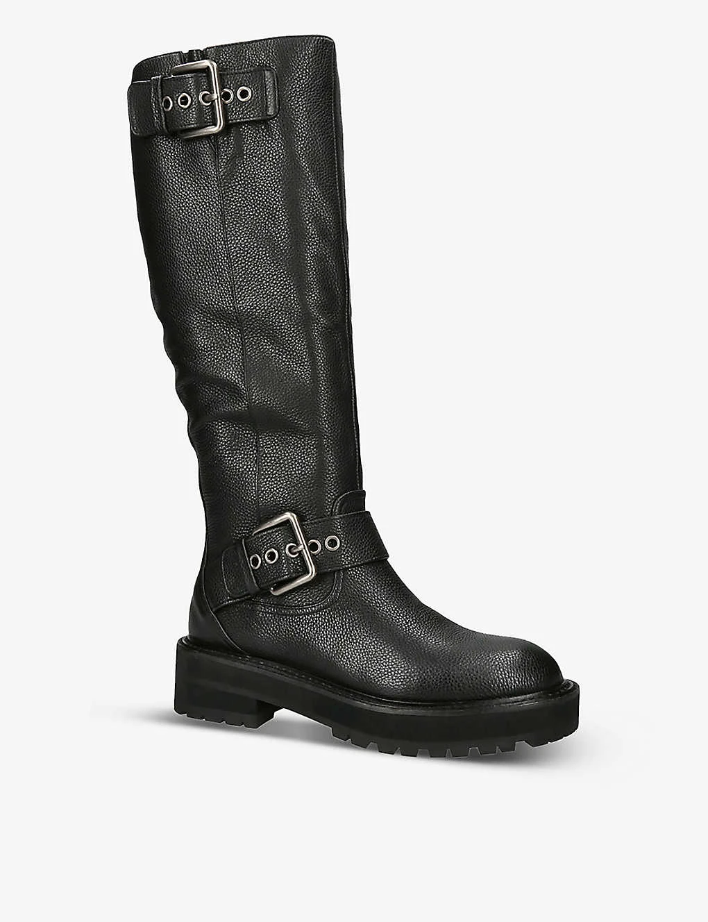 Kurt Geiger London Hackney Buckle-embellished Leather Knee-high Boots 2 Kurt Geiger London Hackney Buckle-embellished Leather Knee-high Boots - Image 2