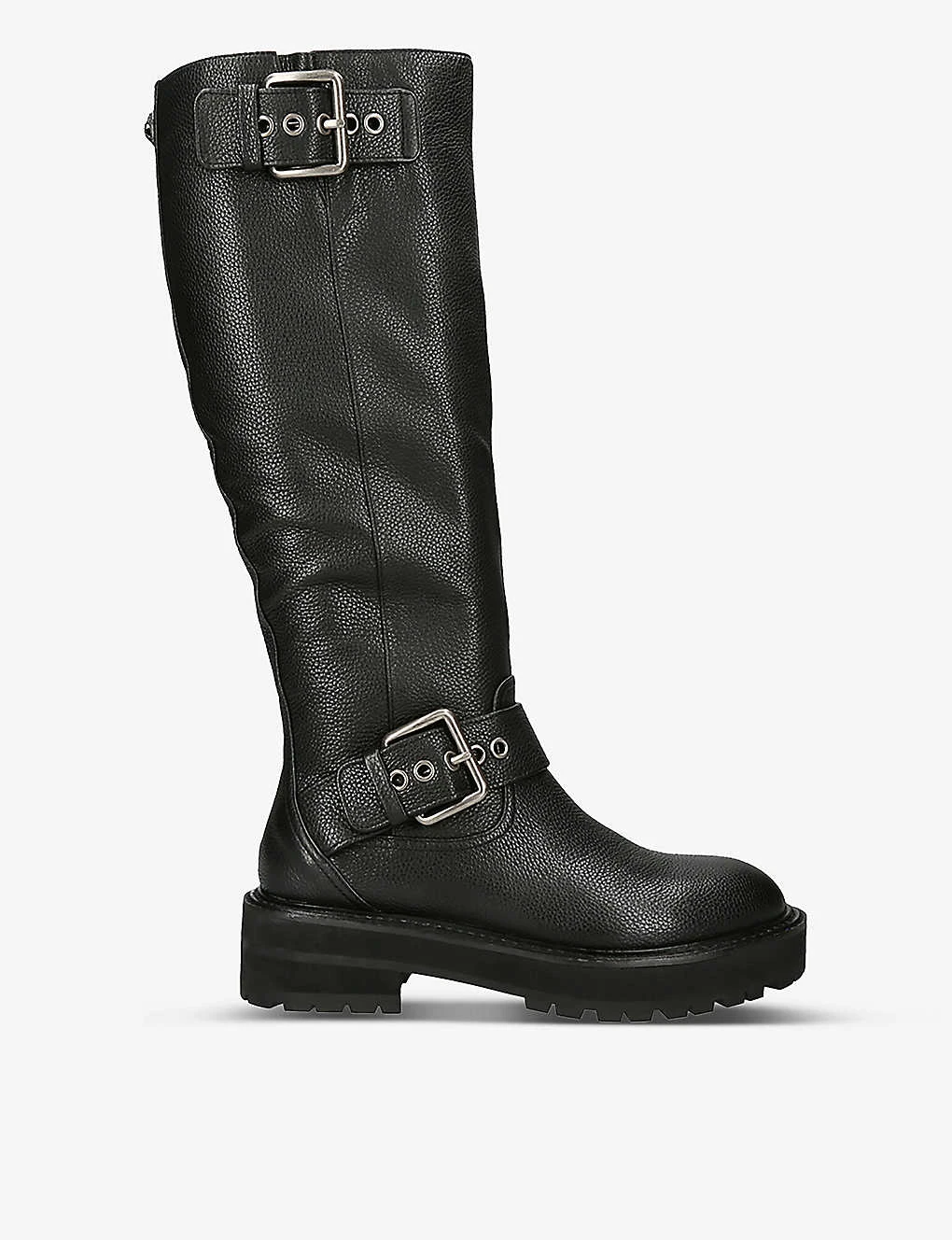 Kurt Geiger London Hackney Buckle-embellished Leather Knee-high Boots 1 Kurt Geiger London Hackney Buckle-embellished Leather Knee-high Boots