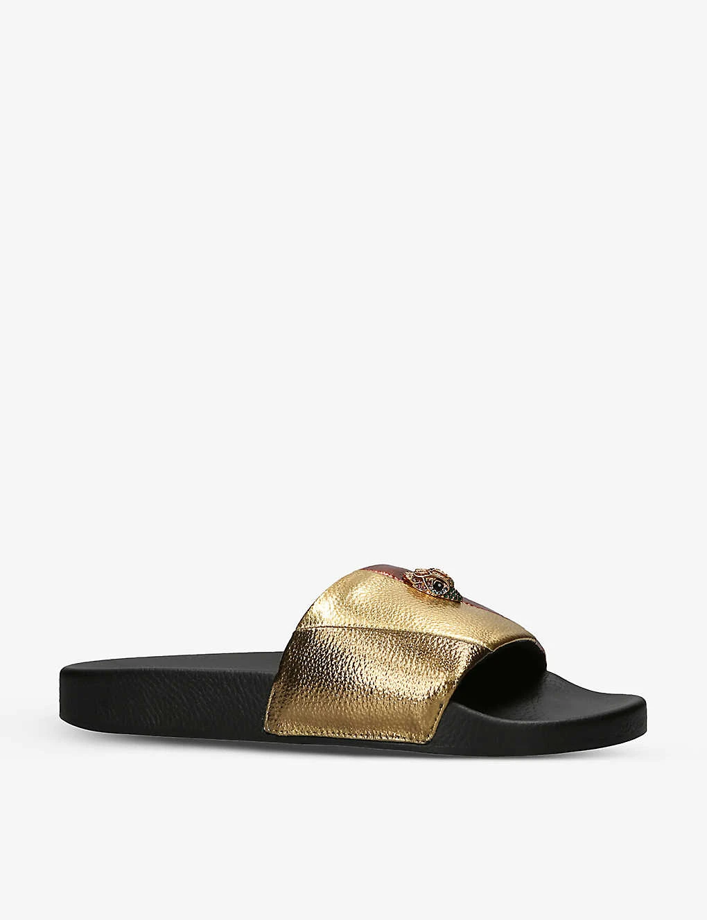 Kurt Geiger London Meena Eagle Metallic Faux-leather Sliders 3 Kurt Geiger London Meena Eagle Metallic Faux-leather Sliders - Image 3