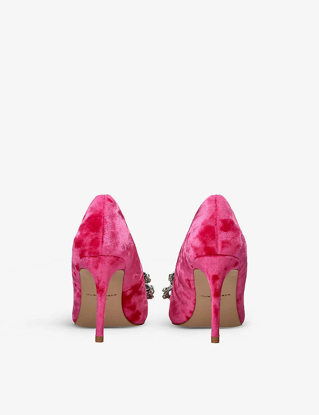 Kurt Geiger London Belgravia Bow Crystal-embellished Velvet Heeled Courts 4 Kurt Geiger London Belgravia Bow Crystal-embellished Velvet Heeled Courts - Image 4