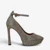 Kurt Geiger London Shoreditch Glitter-embellished Woven Platform Courts