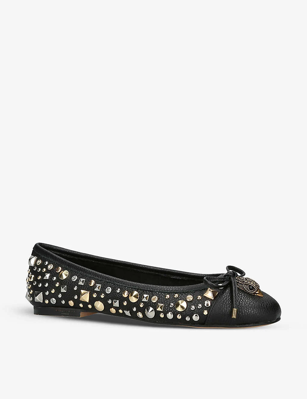 Kurt Geiger London Eagle Ballerina Crystal-embellished Leather Pumps 3 Kurt Geiger London Eagle Ballerina Crystal-embellished Leather Pumps - Image 3