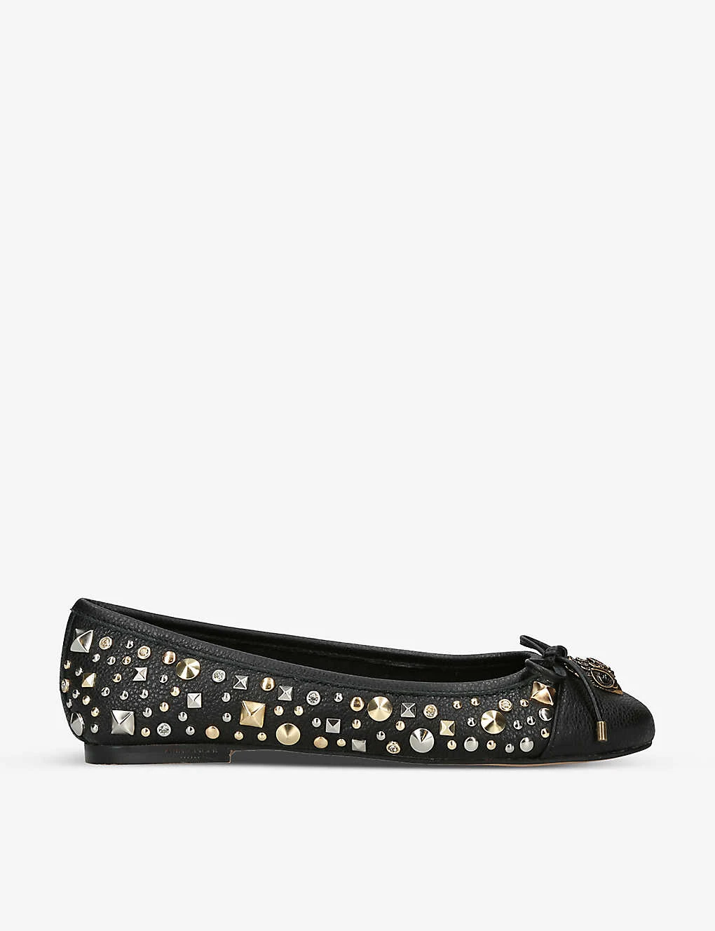 Kurt Geiger London Eagle Ballerina Crystal-embellished Leather Pumps 1 Kurt Geiger London Eagle Ballerina Crystal-embellished Leather Pumps