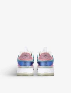 Kurt Geiger London Kensington Metallic Colour-blocked Leather And Mesh Low-top Trainers -Kurtgeiger Store R04154600 WHITECOMB ALT03