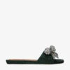 Kurt Geiger London Kensington Bow-embellished Velvet Sandals