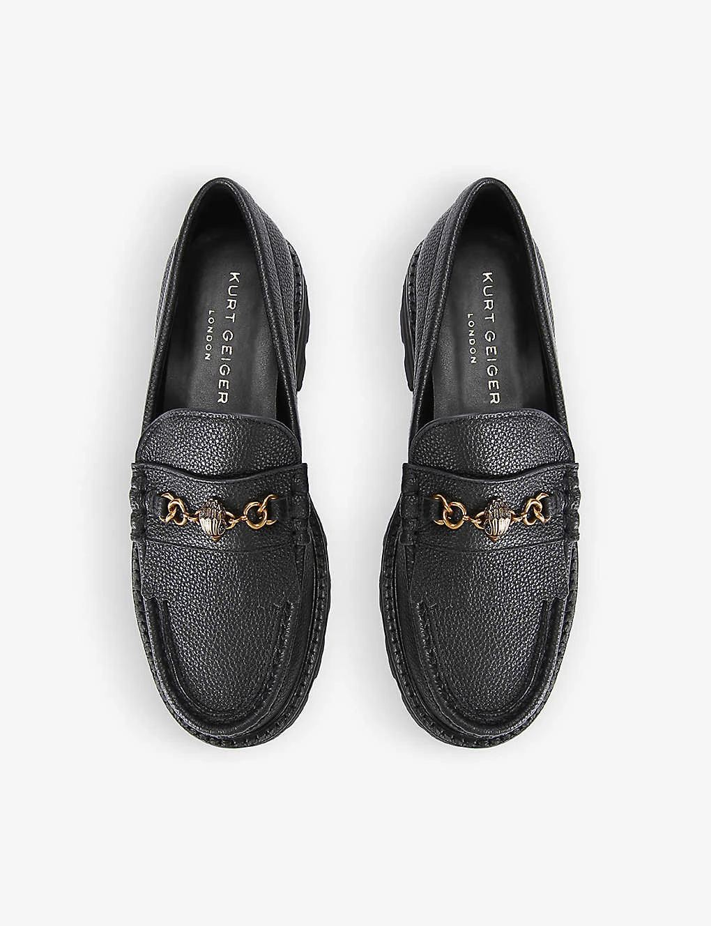 Kurt Geiger London Carnaby Eagle-head Embellished Leather Loafers 2 Kurt Geiger London Carnaby Eagle-head Embellished Leather Loafers - Image 2