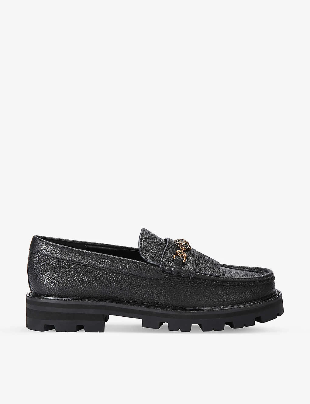 Kurt Geiger London Carnaby Eagle-head Embellished Leather Loafers 1 Kurt Geiger London Carnaby Eagle-head Embellished Leather Loafers