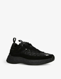 Kurt Geiger London Kensington Eagle-head Embellished Suede Low-top Trainers -Kurtgeiger Store R04155723 BLACK ALT02
