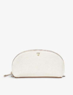 Madison Logo-embellished Zipped Grained-leather Cosmetic Case