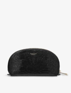 Madison Signature-hardware Textured-leather Cosmetic Case -Kurtgeiger Store R04158250 BLACK ALT02