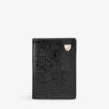 Logo-embellished Folded Grained-leather ID Cardholder