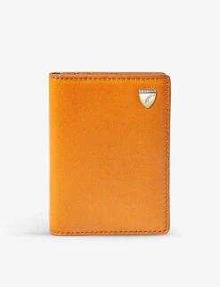 Logo-embellished Folded Leather Card Holder