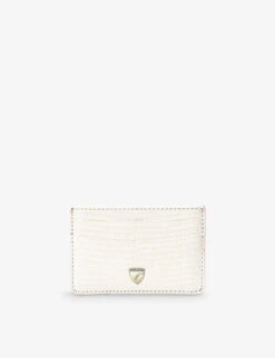 Slim Logo-embellished Grained-leather Card Holder