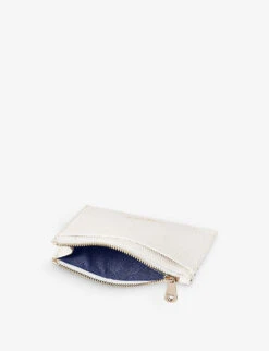 Logo-print Zipped Grained-leather Card Holder -Kurtgeiger Store R04158291 WHITE ALT02