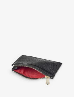 Logo-print Zipped Grained-leather Card Holder -Kurtgeiger Store R04158292 BLACK ALT02