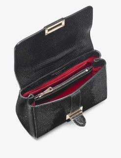 Lottie Logo-engraved Leather Shoulder Bag 8 Lottie Logo-engraved Leather Shoulder Bag -Kurtgeiger Store R04158311 BLACK ALT03