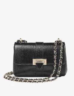 Lottie Lizard-embossed Leather Shoulder Bag