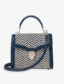 Mayfair Midi Chevron-weave Leather Shoulder Bag