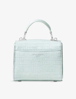 Mayfair Mini Croc-embossed Leather Shoulder Bag -Kurtgeiger Store R04158319 POOLBLUE ALT02
