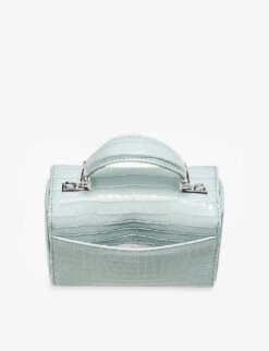 Mayfair Mini Croc-embossed Leather Shoulder Bag -Kurtgeiger Store R04158319 POOLBLUE ALT04