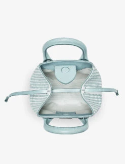 Paris Logo-badge Weave-detail Leather Bag -Kurtgeiger Store R04158334 BLUE ALT03