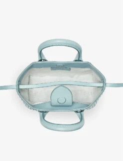 Paris Logo-badge Weave-detail Leather Bag -Kurtgeiger Store R04158334 BLUE ALT04