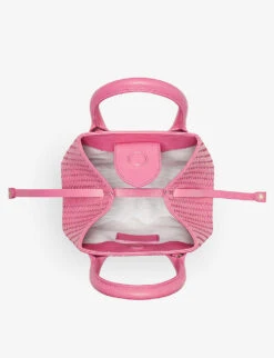 Paris Logo-badge Weave-detail Leather Bag 10 Paris Logo-badge Weave-detail Leather Bag -Kurtgeiger Store R04158337 PINK ALT04