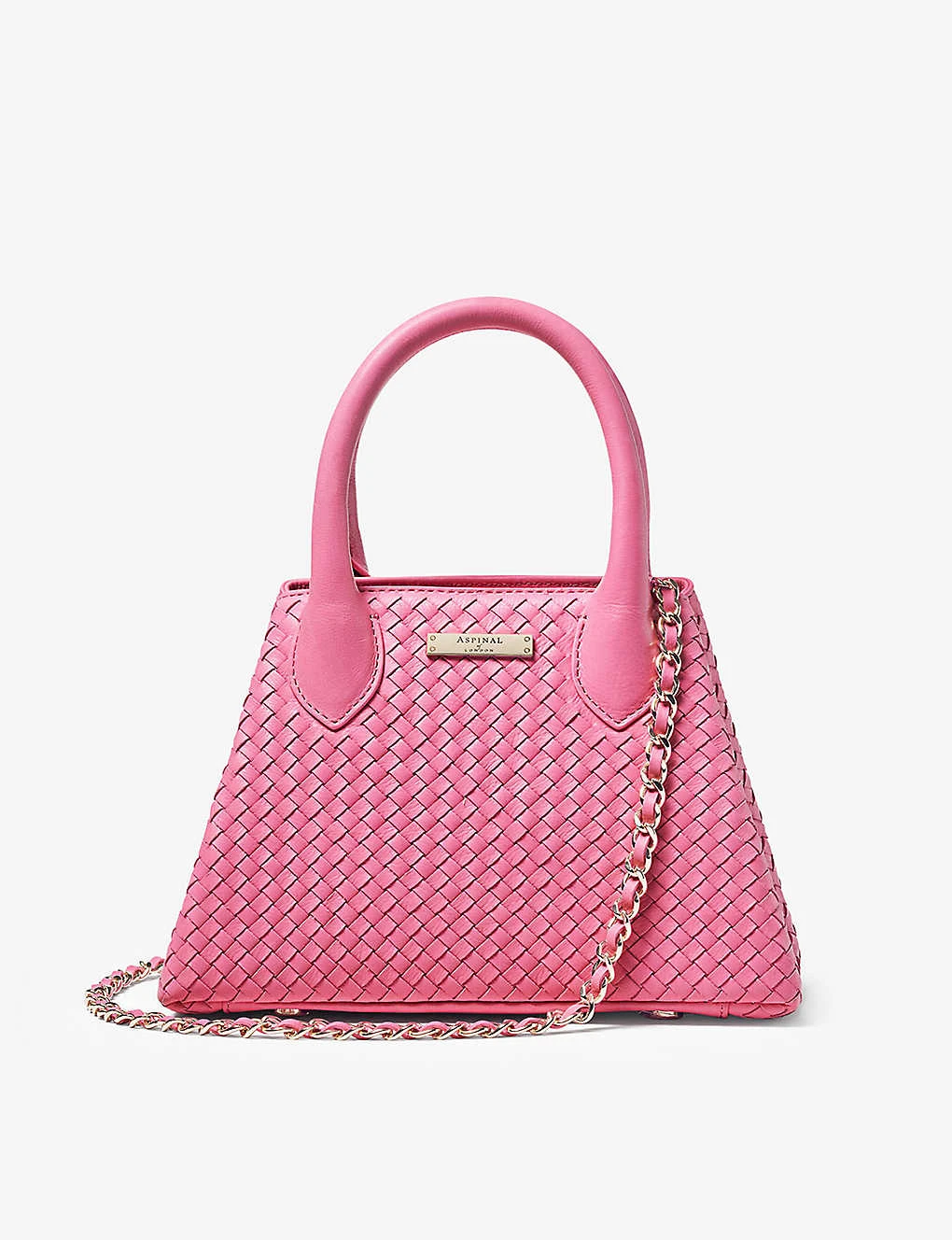 Paris Logo-badge Weave-detail Leather Bag 1 Paris Logo-badge Weave-detail Leather Bag