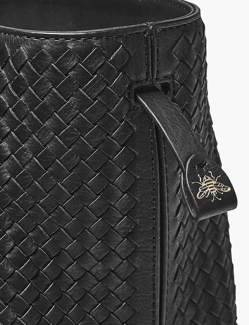 Paris Logo-embellished Woven-leather Cross-body Bag 2 Paris Logo-embellished Woven-leather Cross-body Bag - Image 2