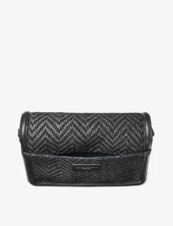 Resort Raffia And Leather Cross-body Bag -Kurtgeiger Store R04158342 BLACK ALT02