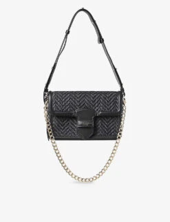 Resort Raffia And Leather Cross-body Bag -Kurtgeiger Store R04158342 BLACK ALT04