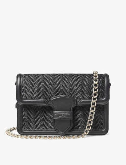 Resort Raffia And Leather Cross-body Bag -Kurtgeiger Store R04158342 BLACK ALT06