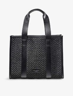 Henley Canavs And Leather And Tote Bag