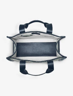 Henley Small Chevron-woven Leather Tote Bag -Kurtgeiger Store R04158345 NAVY ALT03