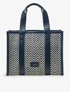 Henley Small Chevron-woven Leather Tote Bag