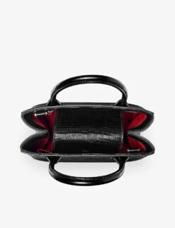 Madison Mini Logo-print Grained-leather Tote Bag -Kurtgeiger Store R04158353 BLACK ALT03