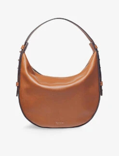 Hobo Crescent-shape Smooth-leather Bag