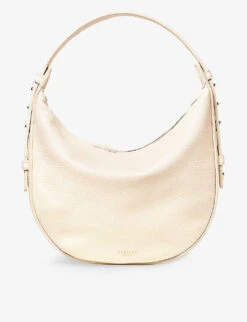 Hobo Crescent-shape Pebble Leather Bag