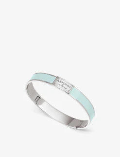 Logo Engraved-plaque Brass Bracelet