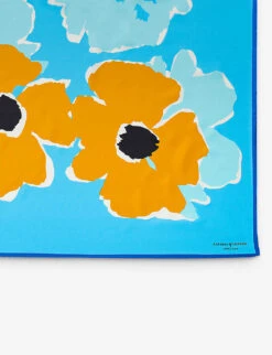 Abstract Floral-print Silk-twill Scarf -Kurtgeiger Store R04158366 POOLBLUE ALT02