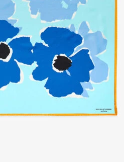 Floral-print Square Silk-twill Scarf -Kurtgeiger Store R04158367 BLUE ALT02